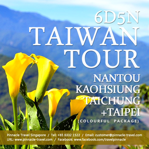 7 Days 6 Nights Nantou Kaohsiung Taichung tour taiwan holiday package from singapore